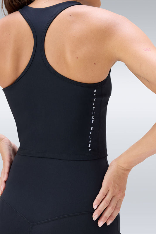 Savvy Built-in-Bra crop - Black