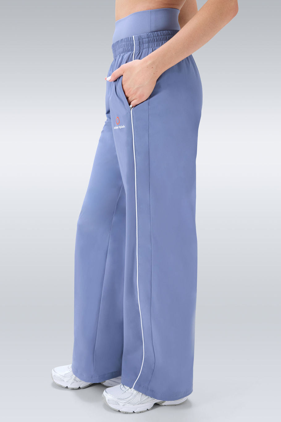 Romp double waistband Pant-  Bluish Grey