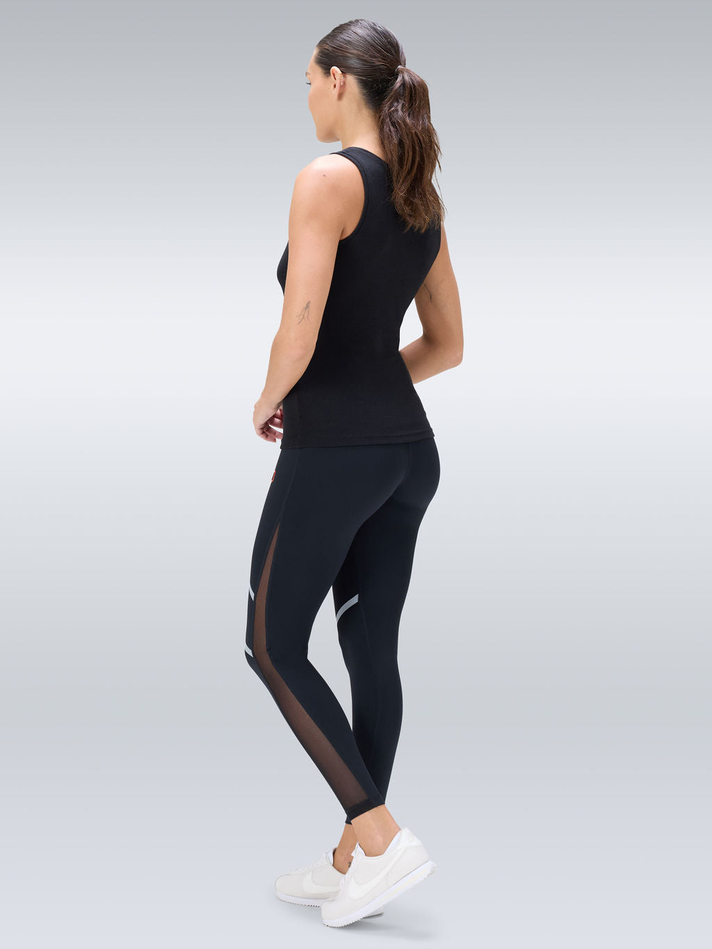 Agile Ribbed Tank - Black-Sample